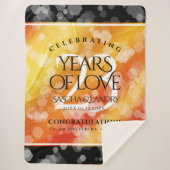 Elegant 23rd Imperial Topaz Wedding Jubileum Sherpa Deken (Voorkant)