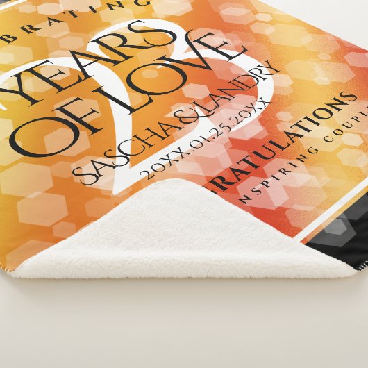 Elegant 23rd Imperial Topaz Wedding Jubileum Sherpa Deken (3/4)