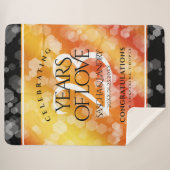 Elegant 23rd Imperial Topaz Wedding Jubileum Sherpa Deken (Voorkant (horizontaal))