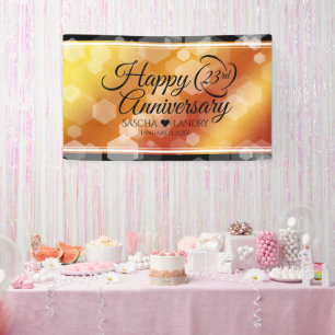 Elegant 23rd Imperial Topaz Wedding Jubileum Spandoek