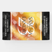 Elegant 23rd Imperial Topaz Wedding Jubileum Spandoek (Horizontaal)