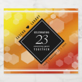 Elegant 23rd Imperial Topaz Wedding Jubileum Sparkling Wijnetiket (Enkel label)