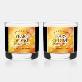 Elegant 23rd Imperial Topaz Wedding Jubileum Whisky Glas (Voorkant)