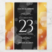 Elegant 23rd Imperial Topaz Wedding Jubileum Wijn Etiket (Enkel label)