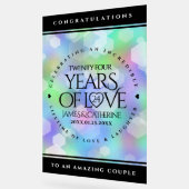 Elegant 24th Opal Wedding Jubileum Celebration Acryl Bord (Hoek)