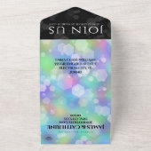 Elegant 24th Opal Wedding Jubileum Celebration All In One Uitnodiging (Buitenkant)