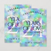 Elegant 24th Opal Wedding Jubileum Celebration Bedankkaart (Voorkant / Achterkant)