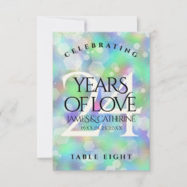 Elegant 24th Opal Wedding Jubileum Celebration Bedankkaart