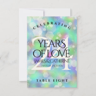 Elegant 24th Opal Wedding Jubileum Celebration Bedankkaart