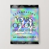 Elegant 24th Opal Wedding Jubileum Celebration Button (Voorkant)