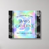 Elegant 24th Opal Wedding Jubileum Celebration Canvas Afdruk (Voorkant)
