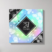 Elegant 24th Opal Wedding Jubileum Celebration Canvas Afdruk (Voorkant)
