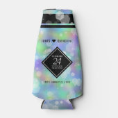 Elegant 24th Opal Wedding Jubileum Celebration Flesjeskoeler (Voorkant)