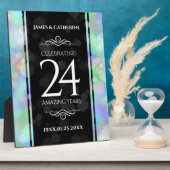 Elegant 24th Opal Wedding Jubileum Celebration Fotoplaat (Zijkant)