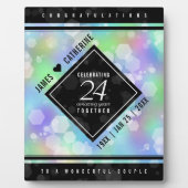 Elegant 24th Opal Wedding Jubileum Celebration Fotoplaat (Voorkant)