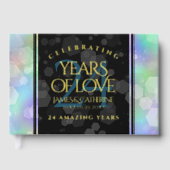 Elegant 24th Opal Wedding Jubileum Celebration Gastenboek (Voorkant)