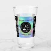 Elegant 24th Opal Wedding Jubileum Celebration Glas (Achterkant)