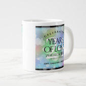 Elegant 24th Opal Wedding Jubileum Celebration Grote Koffiekop (Voorkant rechts)