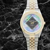 Elegant 24th Opal Wedding Jubileum Celebration Horloge