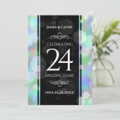 Elegant 24th Opal Wedding Jubileum Celebration Kaart (Staand voorkant)