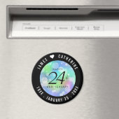 Elegant 24th Opal Wedding Jubileum Celebration Magneet (Insitu (Vaatwasser))