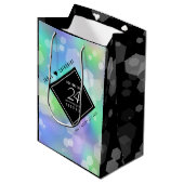 Elegant 24th Opal Wedding Jubileum Celebration Medium Cadeauzakje (Voorkant Gekanteld)