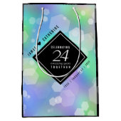 Elegant 24th Opal Wedding Jubileum Celebration Medium Cadeauzakje (Voorkant)