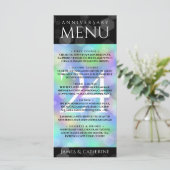 Elegant 24th Opal Wedding Jubileum Celebration Menu (Staand voorkant)