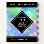 Elegant 24th Opal Wedding Jubileum Celebration Notitieboek (Achterkant)