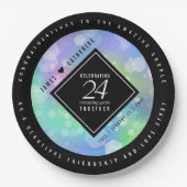Elegant 24th Opal Wedding Jubileum Celebration Papieren Bordje (Voorkant)