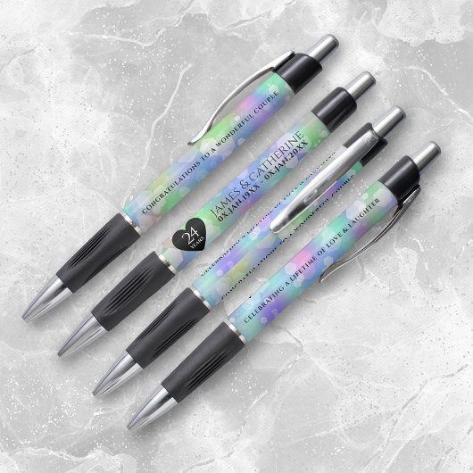 Elegant 24th Opal Wedding Jubileum Celebration Pen