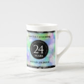 Elegant 24th Opal Wedding Jubileum Celebration Porselein Kop (Rechts)