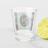 Elegant 24th Opal Wedding Jubileum Celebration Shot Glas (Achterkant)