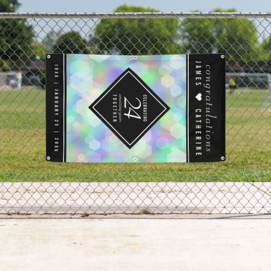 Elegant 24th Opal Wedding Jubileum Celebration Spandoek (Insitu)