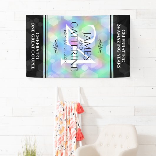 Elegant 24th Opal Wedding Jubileum Celebration Spandoek (Insitu)