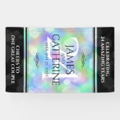 Elegant 24th Opal Wedding Jubileum Celebration Spandoek (Horizontaal)