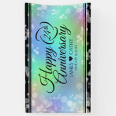 Elegant 24th Opal Wedding Jubileum Celebration Spandoek (Verticaal)