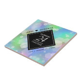 Elegant 24th Opal Wedding Jubileum Celebration Tegeltje (Zijkant)