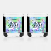 Elegant 24th Opal Wedding Jubileum Celebration Whisky Glas (Voorkant)