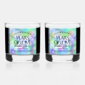 Elegant 24th Opal Wedding Jubileum Celebration Whisky Glas (Achterkant)