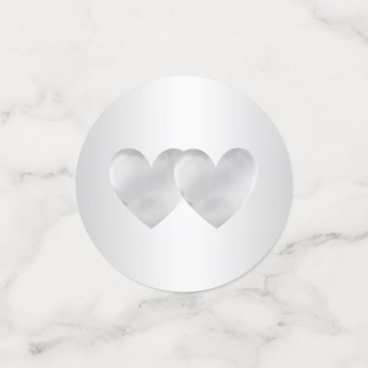 Elegant 25 Silver Wedding Jubileum Confetti (Kleine voorkant)