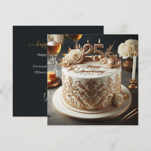 ELEGANT 25e BRUILOFT JUBILEUM (Voorkant / Achterkant)