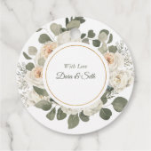 Elegant 25e Jubileum Floral Bedankjes Labels (Achterkant)