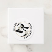 Elegant 25e Jubileum Floral Bedankjes Labels (In situ)