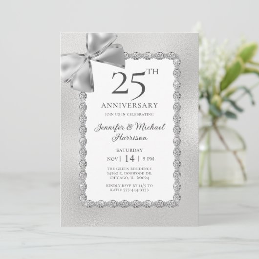 Elegant 25e Jubileum Kaart (Staand voorkant)