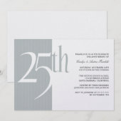 Elegant 25e Jubileum Partij Uitnodigingen (Voorkant / Achterkant)