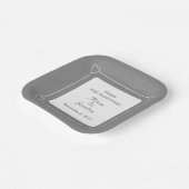 Elegant 25e Jubileum Romantisch Harten Zilver Papieren Bordje (Gebogen)