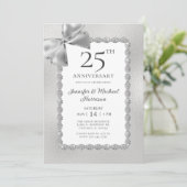 Elegant 25e verjaardag kaart (Staand voorkant)
