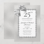 Elegant 25e verjaardag kaart (Voorkant / Achterkant)