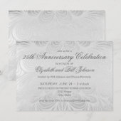Elegant 25e zilveren huwelijksjubileum kaart (Voorkant / Achterkant)
